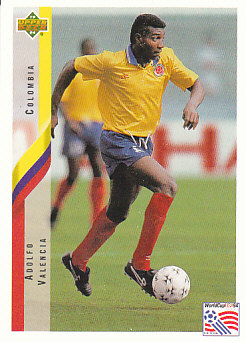 Adolfo Valencia Colombia Upper Deck World Cup 1994 Eng/Ita #39
